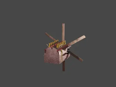 SteamPunk Engine Low-poly 3D model