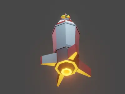 Nuclear Missile for free   Free low-poly 3D model
