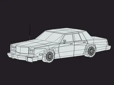 Cartoon Low Poly Chrysler New Yorker  Free low-poly 3D model