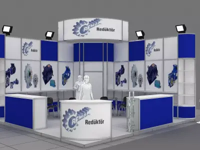 Exhibition Stand - ST0053 3D model