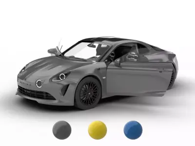 Alpine A110S 2020 HQ 3d model 3D model