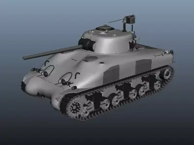 MilitaryTank sherman tank 3D model