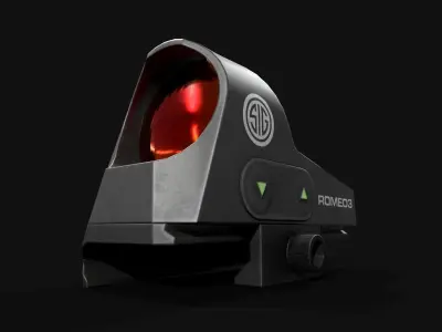 Sig Sauer Romeo3 Miniture Reflex Sight Low-poly 3D model