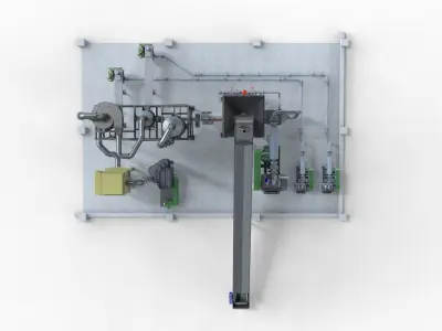 Industry tank Mining processing plant equipment 3d model props 3D model