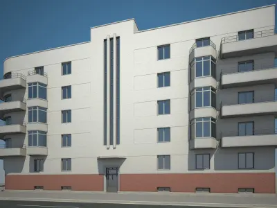 Apartment Building 04 3D model purchase