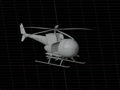 Helicopter 3D Illustration 3D model