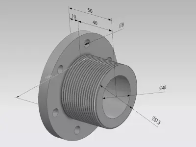 Flange 3D print model