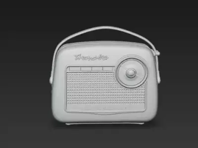 Radio portatil retro transita 3D model
