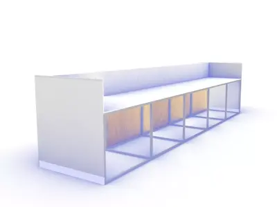 Industrial bar 3D model