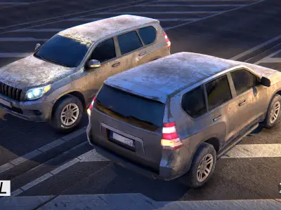 Gridlock - SUV Offroad - PBR gameready city 4x4 vehicle Low-poly 3D model