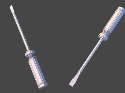 Screwdriver tool Low-poly 3D model purchase