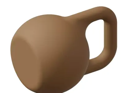 Plastic Gym Kettlebell Toy 3D model
