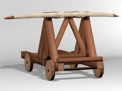 Medieval Catapult Low-poly 3D model purchase