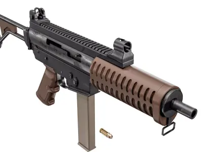 Pindad PM2 SMG Low-poly 3D model