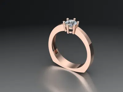 5mm gem ring Free 3D model