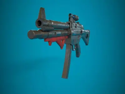 Realistic Assault Rifle  Low-poly 3D model
