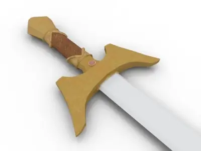 King Sword Low-poly 3D model
