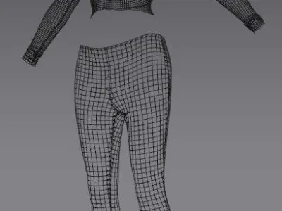 Woman Clothing 395 Low-poly 3D model