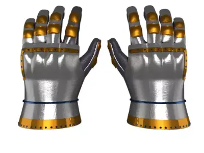 knight s gloves Free 3D model