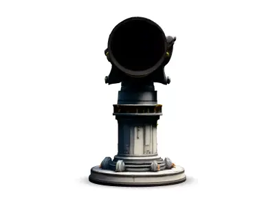 SciFi Telescope Futuristic Observatory Prop Low-poly 3D model