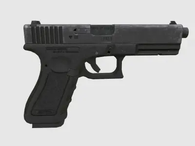 Glock 17 Low-poly 3D model buy