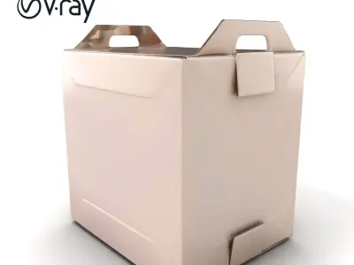 Eco-Friendly Cardboard Shipping Box model pack Low-poly 3D model