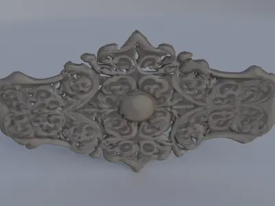 Ornamental Belt Buckle 3D model