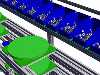 Up-Down Circulating Multiplier Chain Conveyor Line  3D model