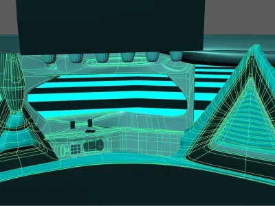Sci-fi Trampoline 3D model