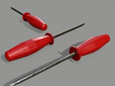 screwdriver Low-poly 3D model 46