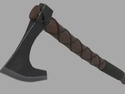 One Handed Axe Low-poly 3D model purchase