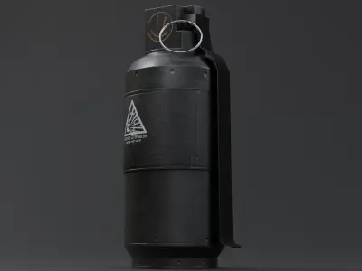 Smoke Grenade Survival 3D Gameasset Low-poly 3D model