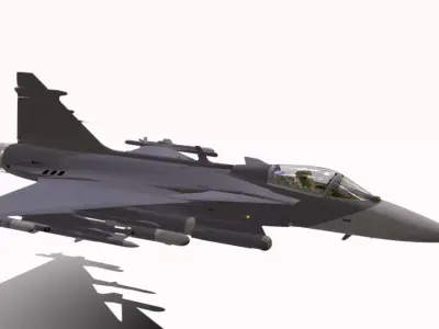 F 39C GRIPEN  Low-poly 3D model