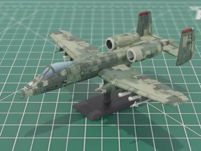A10 Warthog Attack Jet 3D Printer STL Model 3D print model