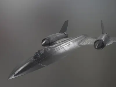 SR-71 PBR low-poly model Low-poly 3D model