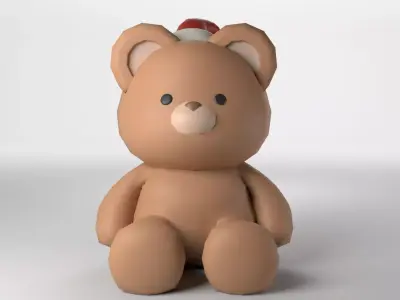 Low poly - Cute Teddy Bear Low-poly 3D model