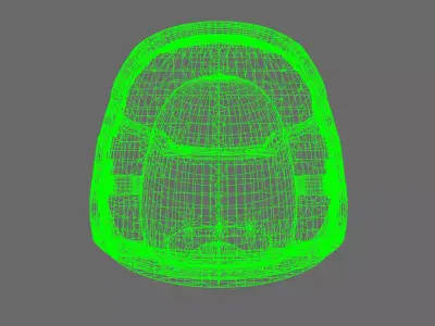 Space Knights V4 Savage Plain Shoulder Pads Type A 3D print model