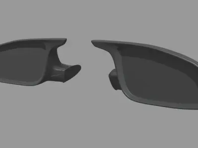 Car Mirror 029 Low-poly 3D model