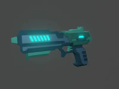 sci-fi gun Free low-poly 3D model purchase