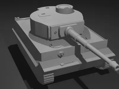 Tiger H1 Free low-poly 3D model