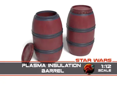 Plasma Insulation Barrel 1-12 scale Blackseries  3D print model