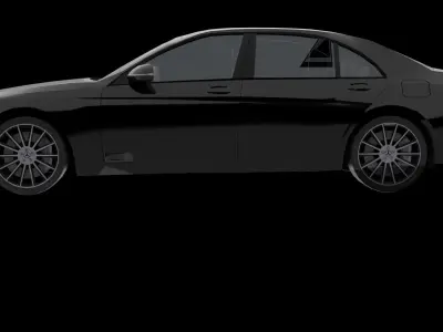 Mercedes-Benz S class Free low-poly 3D model