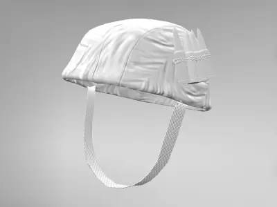 Army Helmet with Bullets Low-poly 3D model
