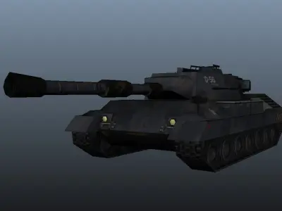 Simple Tank Low-poly 3D model by cerberus