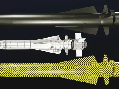 rocket Low-poly 3D model get