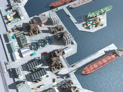 Mega HD Port_Harbour collection 3D model