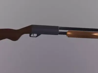Pump Shotgun Free low-poly 3D model