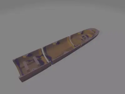 Uss Fletcher dd 445 battleship for RC 3D print model