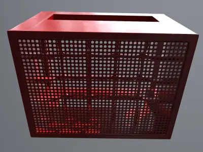 Bottle box red 3D model
