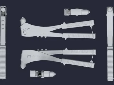 Riveter two pliers Low-poly 3D model